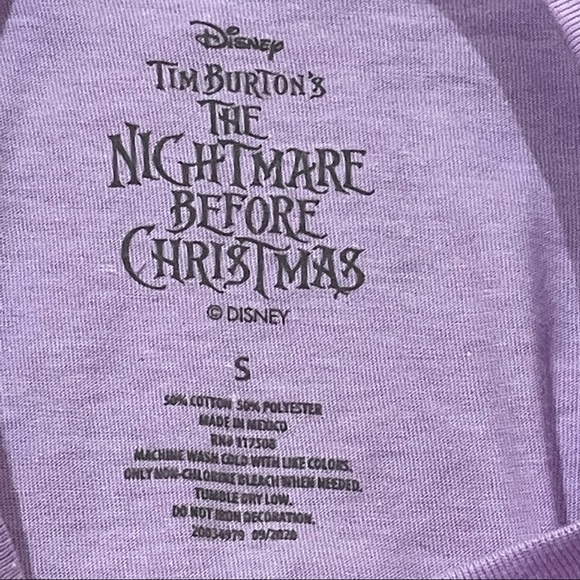 Disney Nightmare Before Christmas Jack and Sally Light Purple T-Shirt NWT - Picture 6 of 15